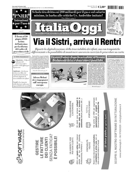 Italia oggi : quotidiano di economia finanza e politica